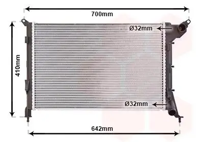 Kühler, Motorkühlung VAN WEZEL 06002310 Bild Kühler, Motorkühlung VAN WEZEL 06002310