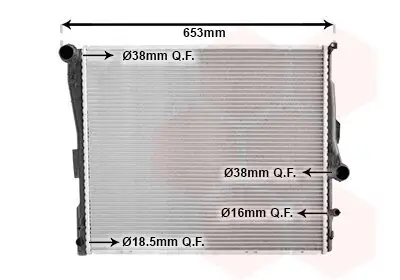 Kühler, Motorkühlung VAN WEZEL 06002343