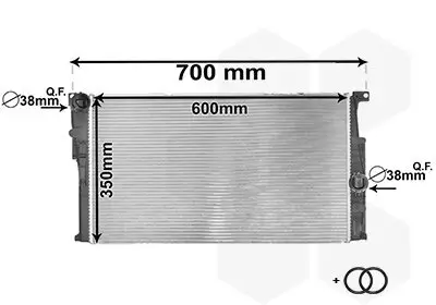 Kühler, Motorkühlung VAN WEZEL 06002446