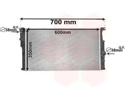 Kühler, Motorkühlung VAN WEZEL 06002455