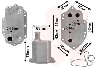 Ölkühler, Motoröl VAN WEZEL 06003554