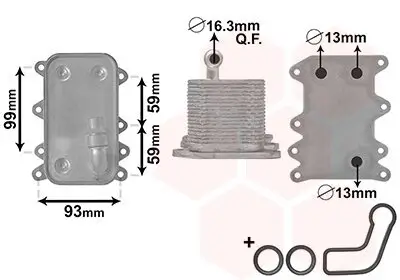 Ölkühler, Automatikgetriebe VAN WEZEL 06003560 Bild Ölkühler, Automatikgetriebe VAN WEZEL 06003560