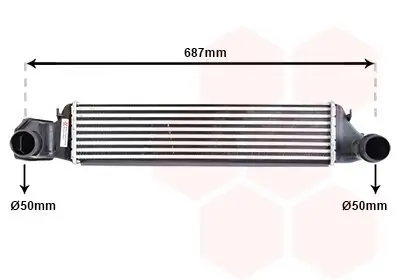 Ladeluftkühler VAN WEZEL 06004207