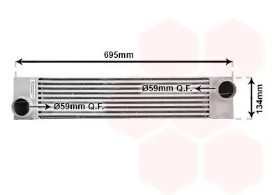 Ladeluftkühler VAN WEZEL 06004375 Bild Ladeluftkühler VAN WEZEL 06004375