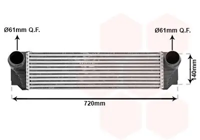 Ladeluftkühler VAN WEZEL 06004376 Bild Ladeluftkühler VAN WEZEL 06004376