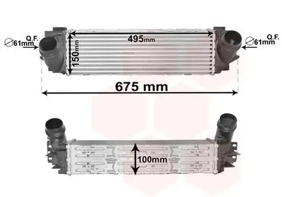 Ladeluftkühler VAN WEZEL 06004457