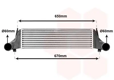 Ladeluftkühler VAN WEZEL 06004576 Bild Ladeluftkühler VAN WEZEL 06004576