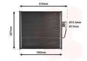 Kondensator, Klimaanlage VAN WEZEL 06005192