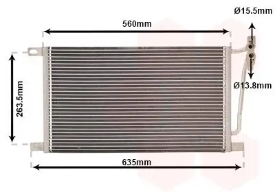 Kondensator, Klimaanlage VAN WEZEL 06005215 Bild Kondensator, Klimaanlage VAN WEZEL 06005215