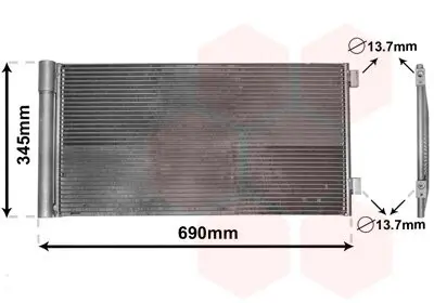 Kondensator, Klimaanlage VAN WEZEL 06005414