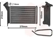 Wärmetauscher, Innenraumheizung VAN WEZEL 06006005