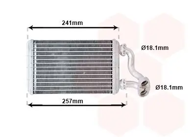 Wärmetauscher, Innenraumheizung VAN WEZEL 06006257