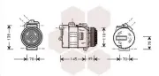 Kompressor, Klimaanlage VAN WEZEL 0600K181