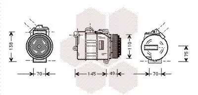 Kompressor, Klimaanlage VAN WEZEL 0600K181 Bild Kompressor, Klimaanlage VAN WEZEL 0600K181
