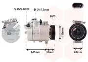 Kompressor, Klimaanlage 12 V VAN WEZEL 0600K384