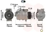 Kompressor, Klimaanlage 12 V VAN WEZEL 0600K418