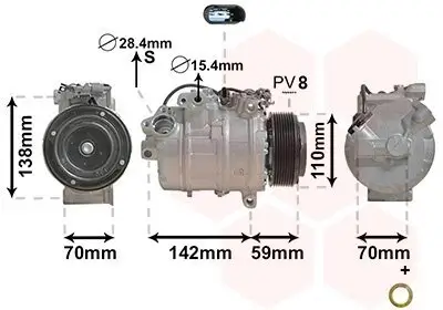 Kompressor, Klimaanlage 12 V VAN WEZEL 0600K418 Bild Kompressor, Klimaanlage 12 V VAN WEZEL 0600K418