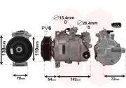 Kompressor, Klimaanlage VAN WEZEL 0600K495