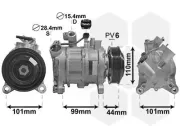 Kompressor, Klimaanlage 12 V VAN WEZEL 0600K498