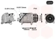 Kompressor, Klimaanlage 12 V VAN WEZEL 0600K601