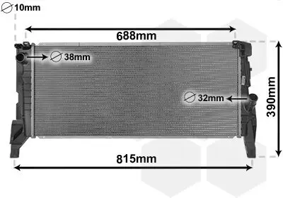 Kühler, Motorkühlung VAN WEZEL 06012704 Bild Kühler, Motorkühlung VAN WEZEL 06012704