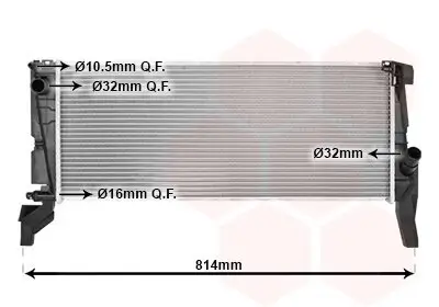 Kühler, Motorkühlung VAN WEZEL 06012707 Bild Kühler, Motorkühlung VAN WEZEL 06012707