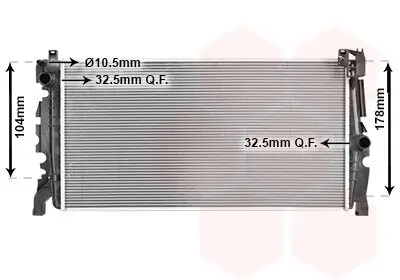 Kühler, Motorkühlung VAN WEZEL 06012726