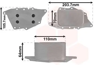 Ölkühler, Motoröl VAN WEZEL 06013700 Bild Ölkühler, Motoröl VAN WEZEL 06013700