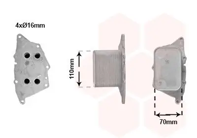 Ölkühler, Motoröl VAN WEZEL 06013702 Bild Ölkühler, Motoröl VAN WEZEL 06013702