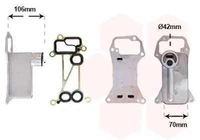 Ölkühler, Motoröl VAN WEZEL 06013717