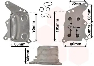 Ölkühler, Motoröl VAN WEZEL 06013729