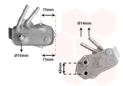 Ölkühler, Automatikgetriebe VAN WEZEL 06013733 Bild Ölkühler, Automatikgetriebe VAN WEZEL 06013733