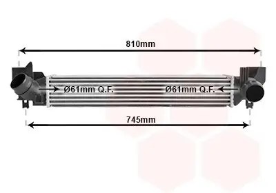 Ladeluftkühler VAN WEZEL 06014701