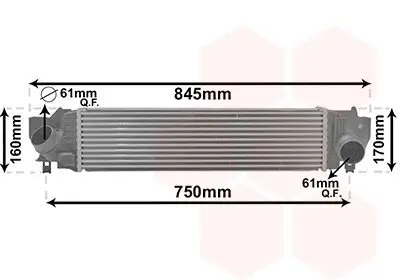 Ladeluftkühler VAN WEZEL 06014702