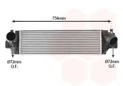 Ladeluftkühler VAN WEZEL 06014703