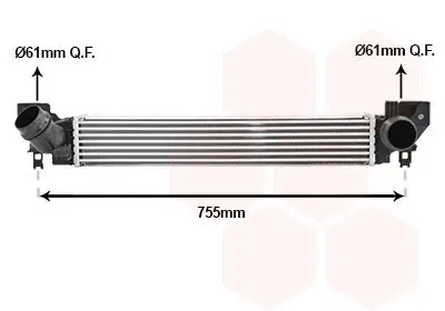 Ladeluftkühler VAN WEZEL 06014713