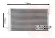 Kondensator, Klimaanlage VAN WEZEL 06015703