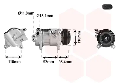 Kompressor, Klimaanlage VAN WEZEL 0601K709