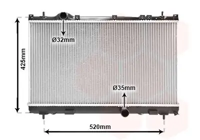 Kühler, Motorkühlung VAN WEZEL 07002101 Bild Kühler, Motorkühlung VAN WEZEL 07002101