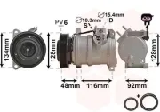 Kompressor, Klimaanlage 12 V VAN WEZEL 0700K102