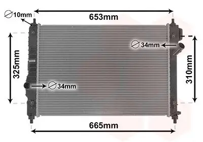 Kühler, Motorkühlung VAN WEZEL 08002064 Bild Kühler, Motorkühlung VAN WEZEL 08002064