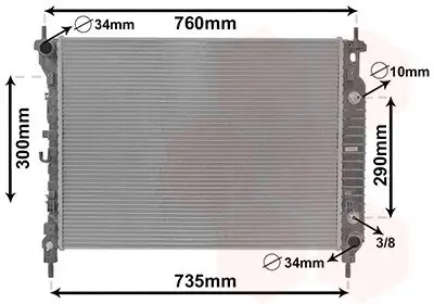 Kühler, Motorkühlung VAN WEZEL 08002067 Bild Kühler, Motorkühlung VAN WEZEL 08002067