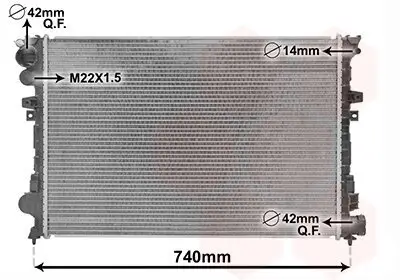 Kühler, Motorkühlung VAN WEZEL 09002079 Bild Kühler, Motorkühlung VAN WEZEL 09002079