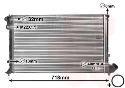 Kühler, Motorkühlung VAN WEZEL 09002103 Bild Kühler, Motorkühlung VAN WEZEL 09002103