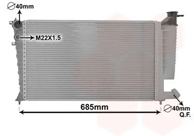 Kühler, Motorkühlung VAN WEZEL 09002135 Bild Kühler, Motorkühlung VAN WEZEL 09002135