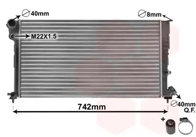 Kühler, Motorkühlung VAN WEZEL 09002137 Bild Kühler, Motorkühlung VAN WEZEL 09002137