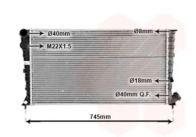 Kühler, Motorkühlung VAN WEZEL 09002142 Bild Kühler, Motorkühlung VAN WEZEL 09002142