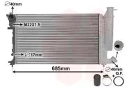 Kühler, Motorkühlung VAN WEZEL 09002157