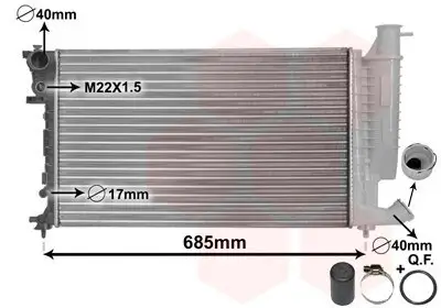 Kühler, Motorkühlung VAN WEZEL 09002157 Bild Kühler, Motorkühlung VAN WEZEL 09002157