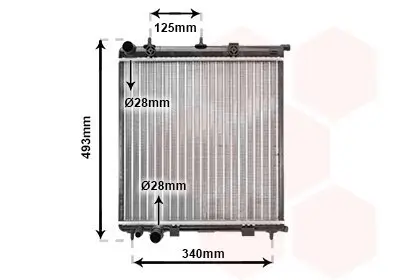 Kühler, Motorkühlung VAN WEZEL 09002187 Bild Kühler, Motorkühlung VAN WEZEL 09002187